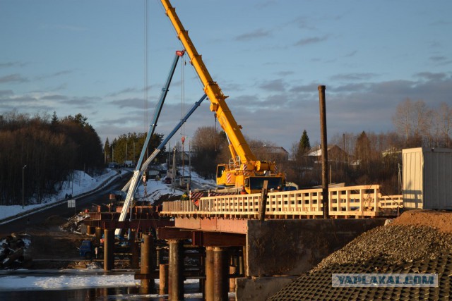 Обрушился мост в Архангельской области