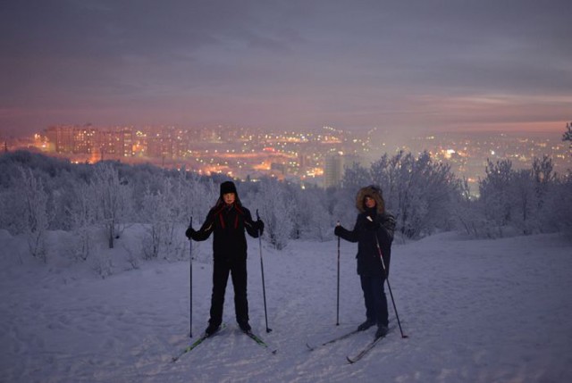 Полярная ночь в Мурманске