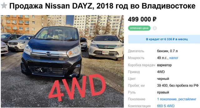 Японцы подсчитали, сколько подержанных автомобилей ушло в Россию в 2022 году