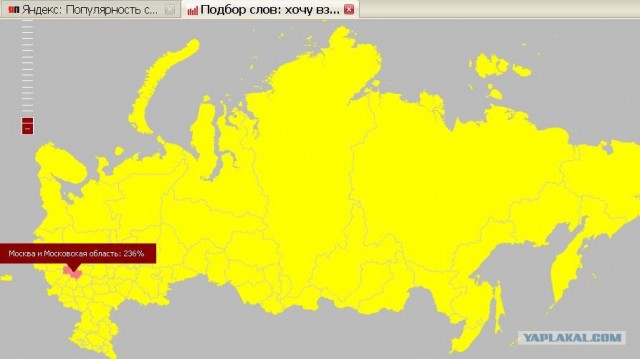 Яндекс: Популярность слова на карте