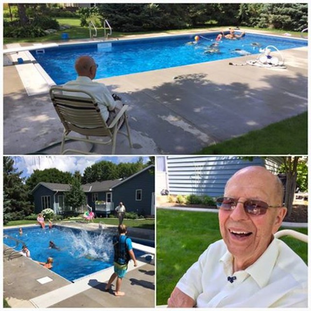 Пожилой мужчина построил бассейн для соседских детей