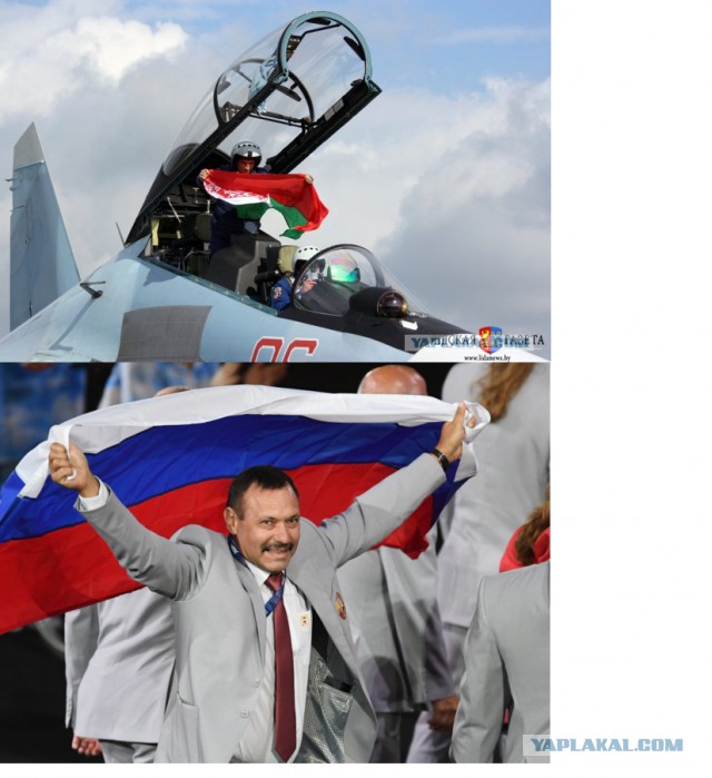 Авиашоу в Лиде с участием пилотажной группы Соколы России