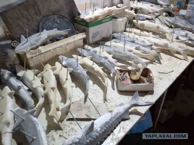 Изготовление декоративного панно "Осетровые"