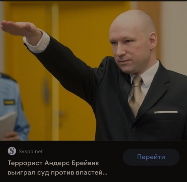 Суд Норвегии рассмотрит прошение убийцы Андерса Брейвика об условно-досрочном освобождении