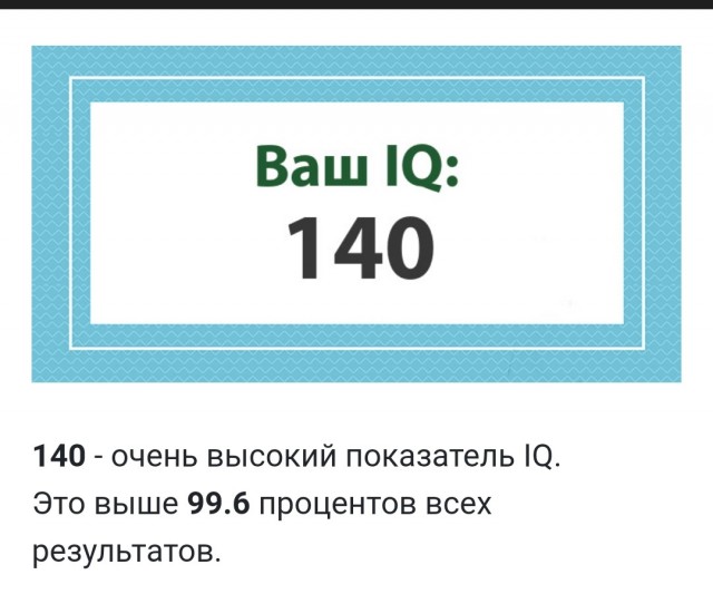 А какой у Вас IQ?