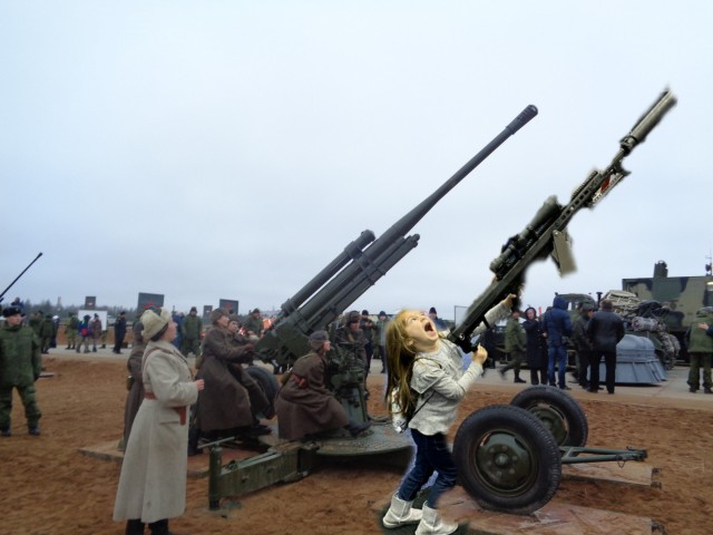 Фотожабы девочки с огромной пушкой или Kill`em All