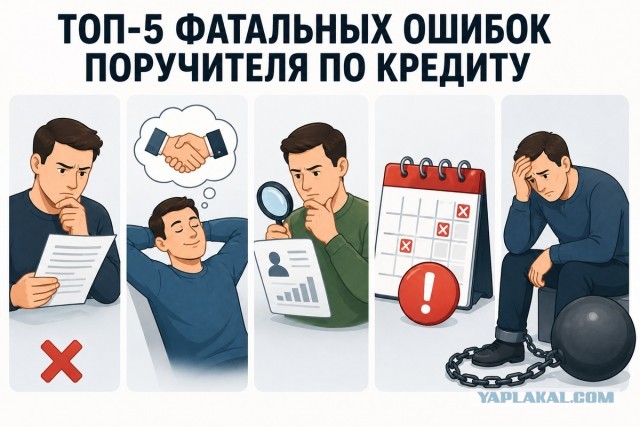 ТОП-5 фатальных ошибок поручителя по кредиту