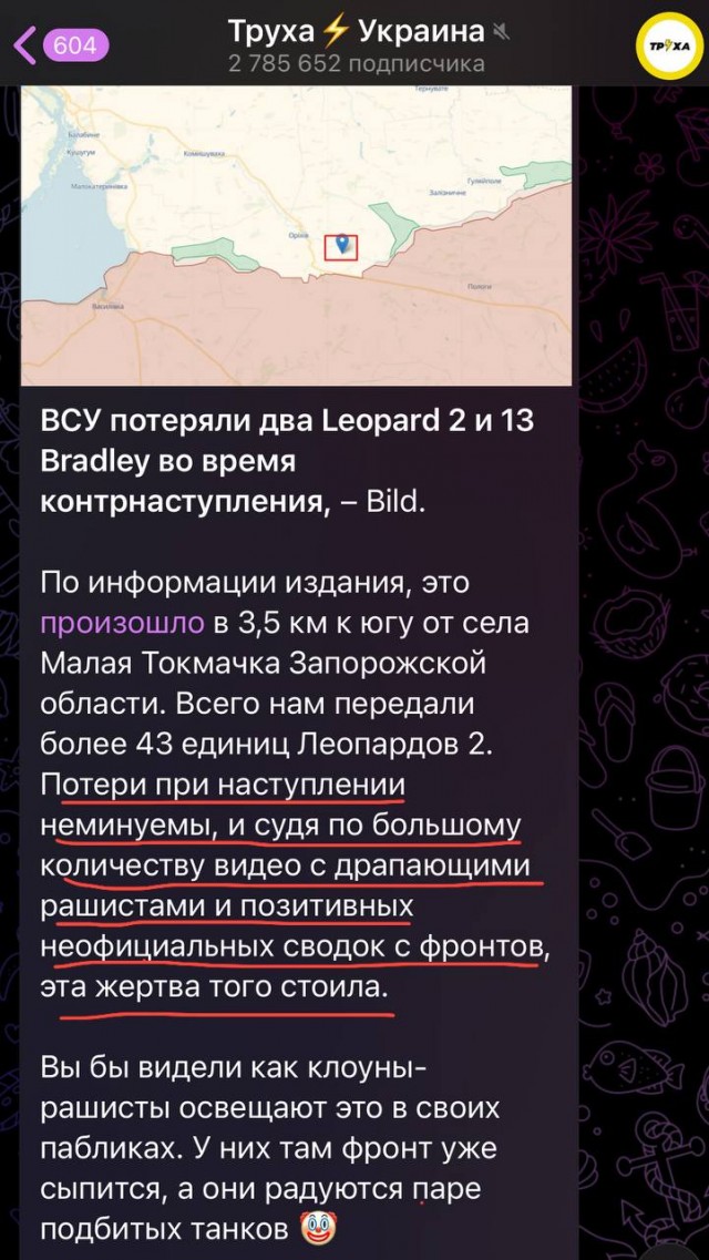 Видео уничтоженных Леопарда и Бредли