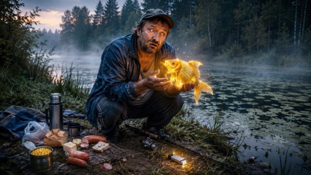 Как Васька Косой на рыбалку пошёл, чтобы отдохнуть от жены мымры