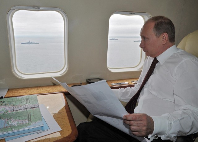 Внутри президентского вертолёта Путина