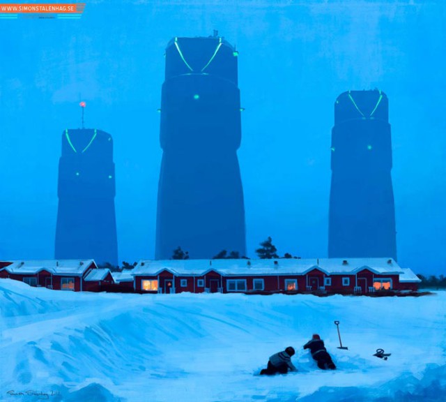 Альтернативное развитие мира от Саймона Сталенхага (Simon Stalenhag)