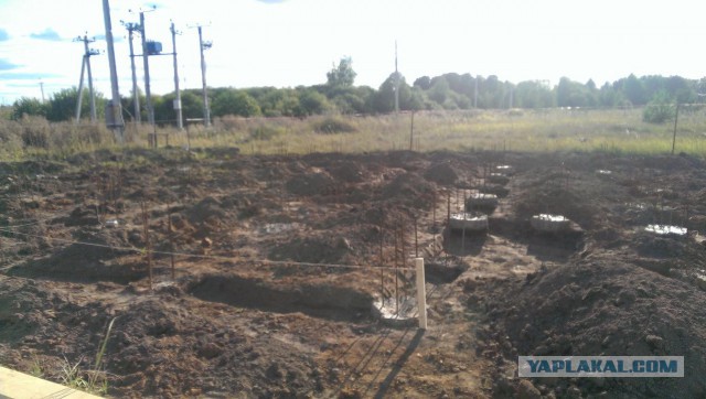 Запиливаем фундамент 13*15