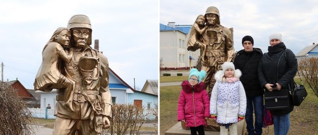 Что с лицами? В Любани установили крайне необычный арт-объект