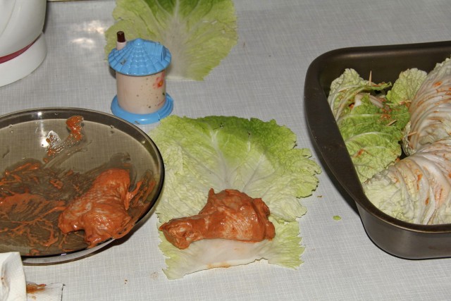 Импровизация с курицей и капустой