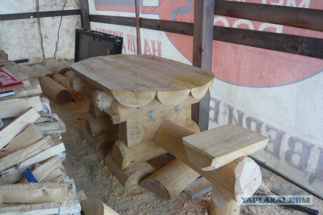 Изготовление садовой мебели из кедра