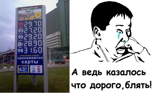 6 лет разницы в цене на бензин