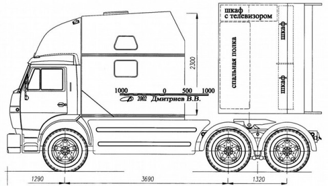 КАМАЗ 54112М со спальной кабиной как у американских грузовиков - прототип 1995 года