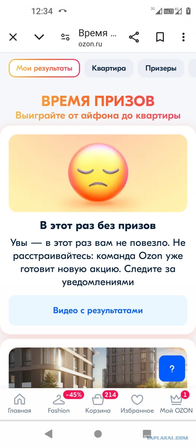 Ozoн, призы