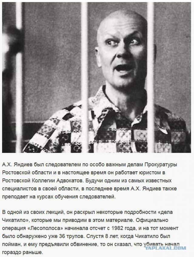 Роковые ошибки в деле серийного убийцы - Чикатило