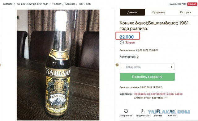 Коньяк 80-х