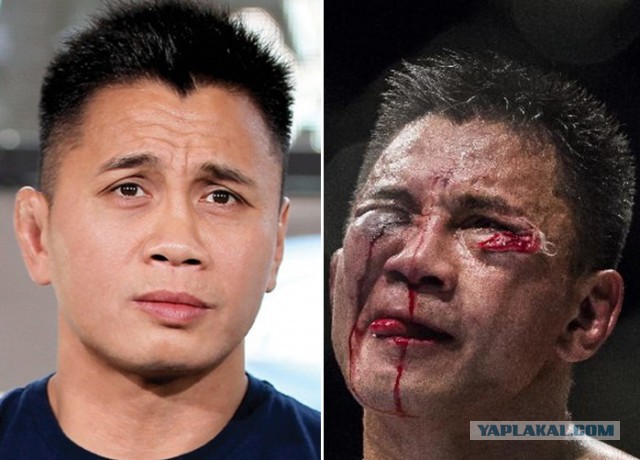 Лица бойцов до и после боя UFC.