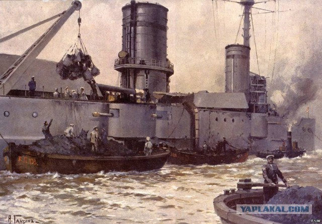 Как грузили уголь на крейсер "Аврора"