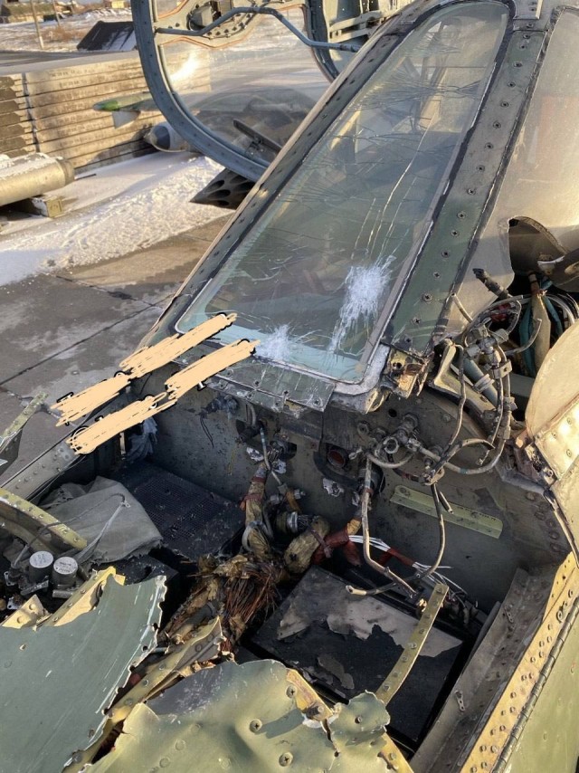 СУшка 25 после столкновения с БПЛА