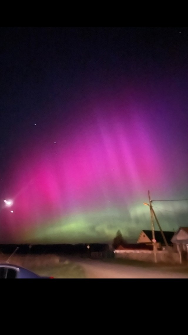 А в Ижевске северное сияние