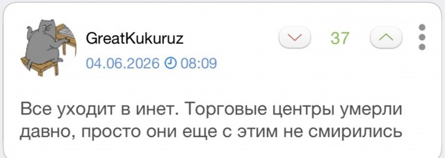 Торговые центры стали не актуальны