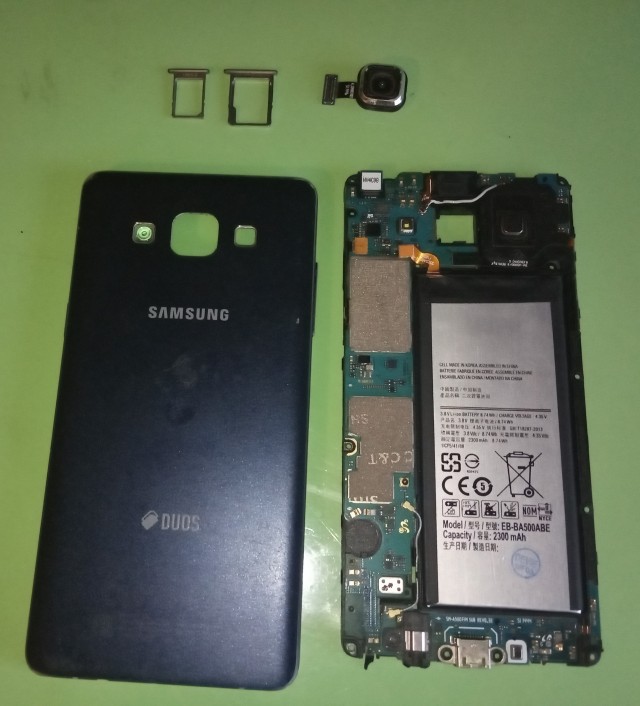 Samsung A5 2015 A500 Плата и корпус. Акб новый