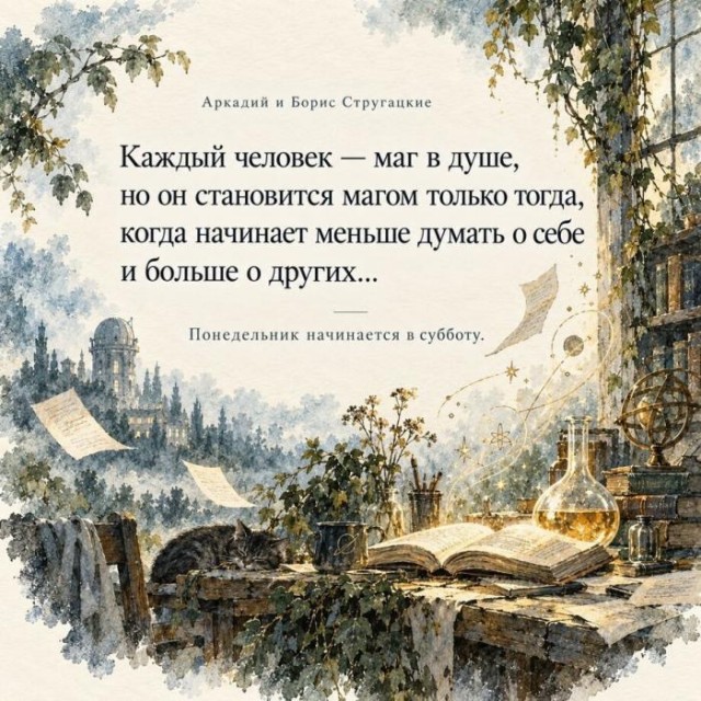 Цитаты Стругацких в акварели