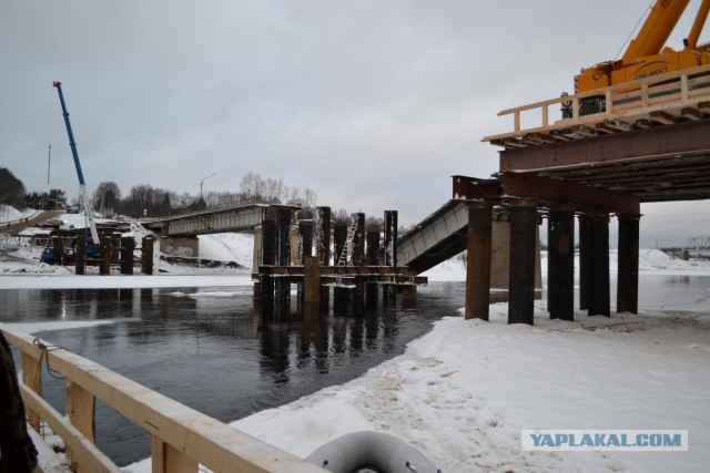 Обрушился мост в Архангельской области