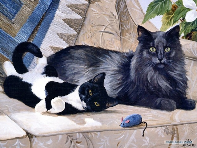 Рисованный котовторник
