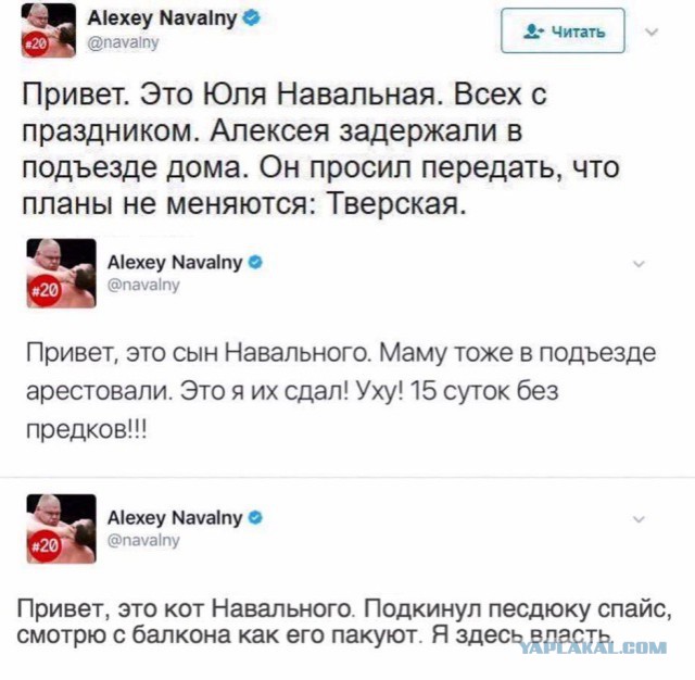 Суд арестовал Алексея Навального на 30 суток