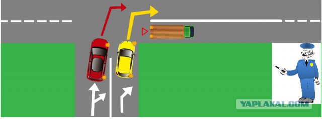 У кого преимущество при повороте направо? Разбираем задачку ПДД