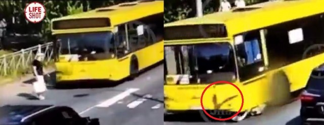Автобус сбил парня на пешеходном переходе в посёлке Песочный (Курортный район Питера).