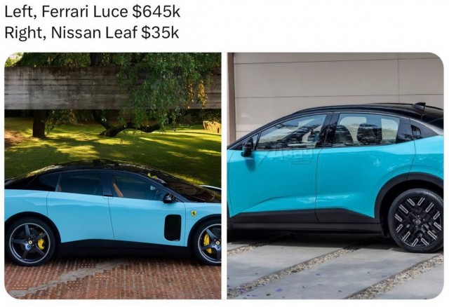 В cети вовсю высмеивают первую электричку от Ferrari — модель Luce