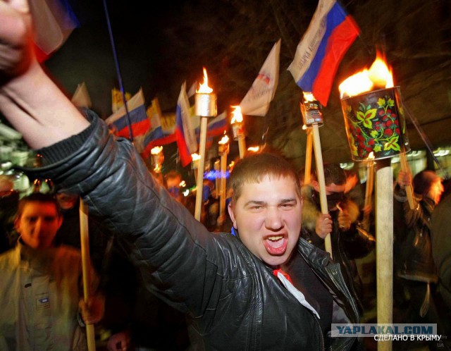 Беркут на въезде в Крым 4 марта.
