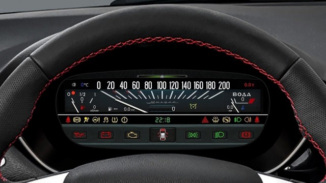 Для Lada Vesta и XRAY разработали цифровые «приборки» с дизайном от ВАЗ-2101