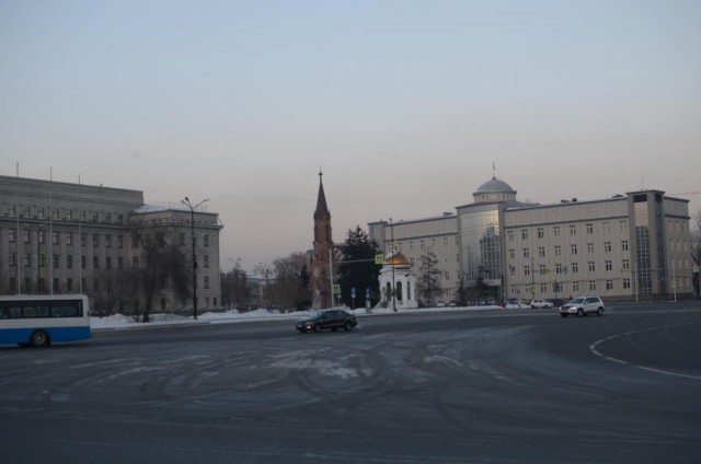 Прогулка по зимнему солнечному Иркутску