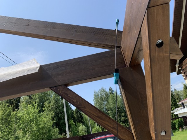 Навес для авто из бруса своими руками