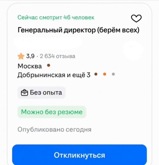 Патамушта, почему ты  не можешь найти себе работу?