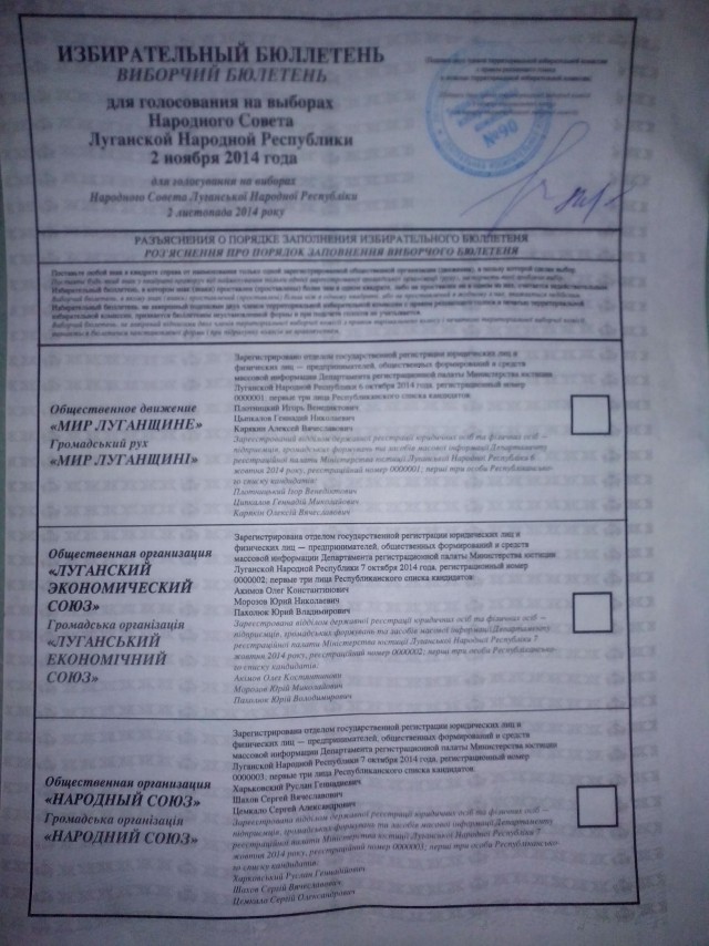 Выборы в Новороссии