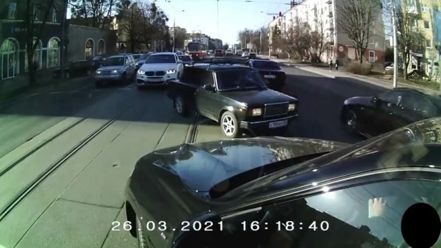 ДТП. Трамвай VS BMW. Калининград