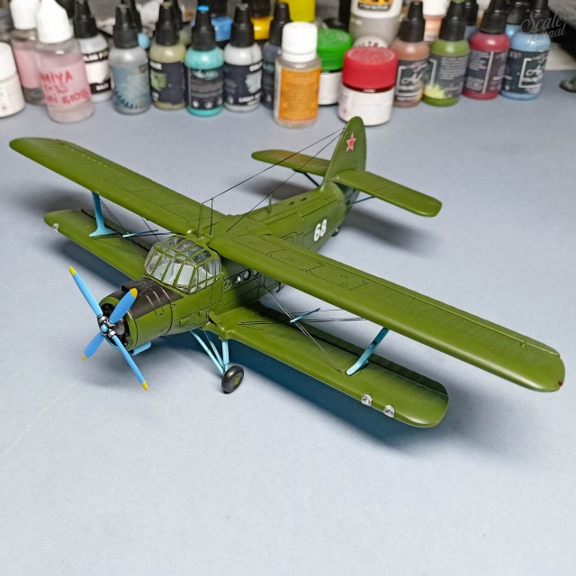 Сделал диораму с трудягой Ан-2 в подарок