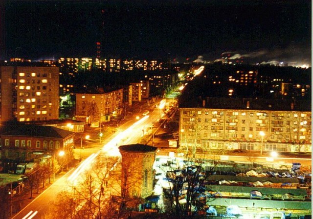 Россия ночью