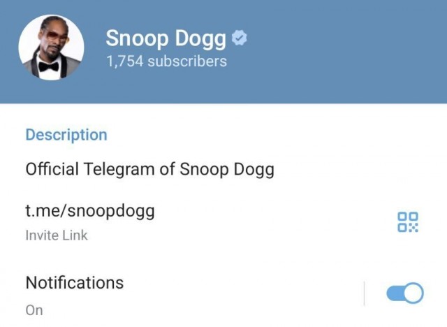 Снуп Догг завёл канал в Телеграме