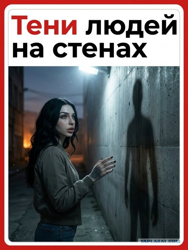 Тени людей на стене