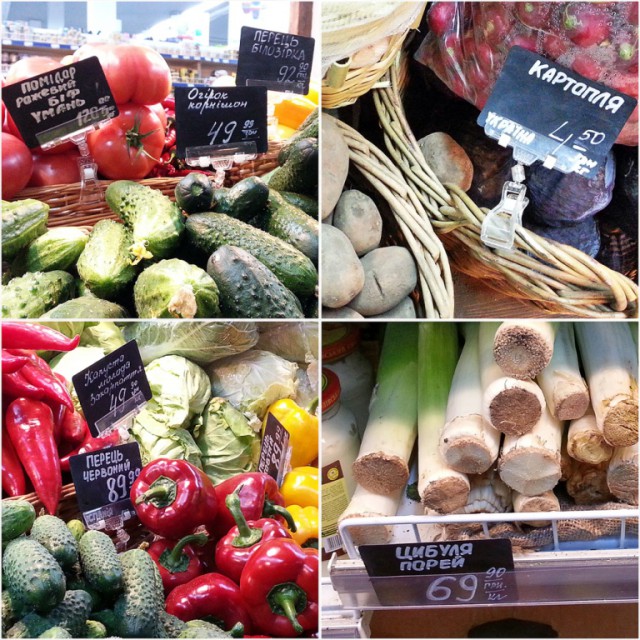 Цены на продукты в киевском супермаркете