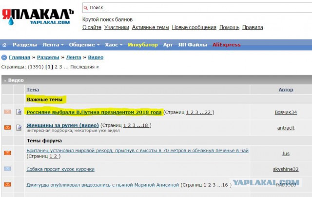Россияне выбрали В.Путина президентом 2018 года